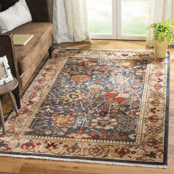 World Menagerie Kurtz Oriental Blue Area Rug & Reviews Wayfair